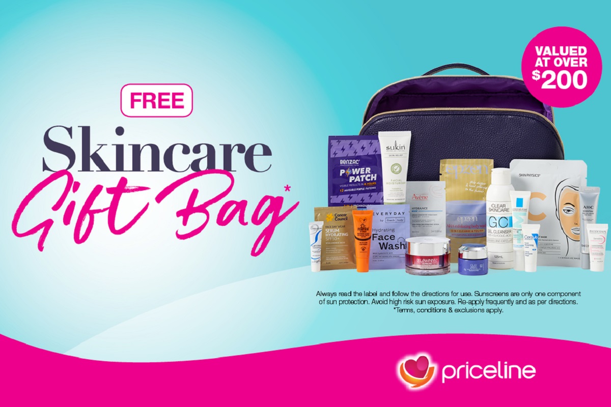 *Free Skincare Gift Bag