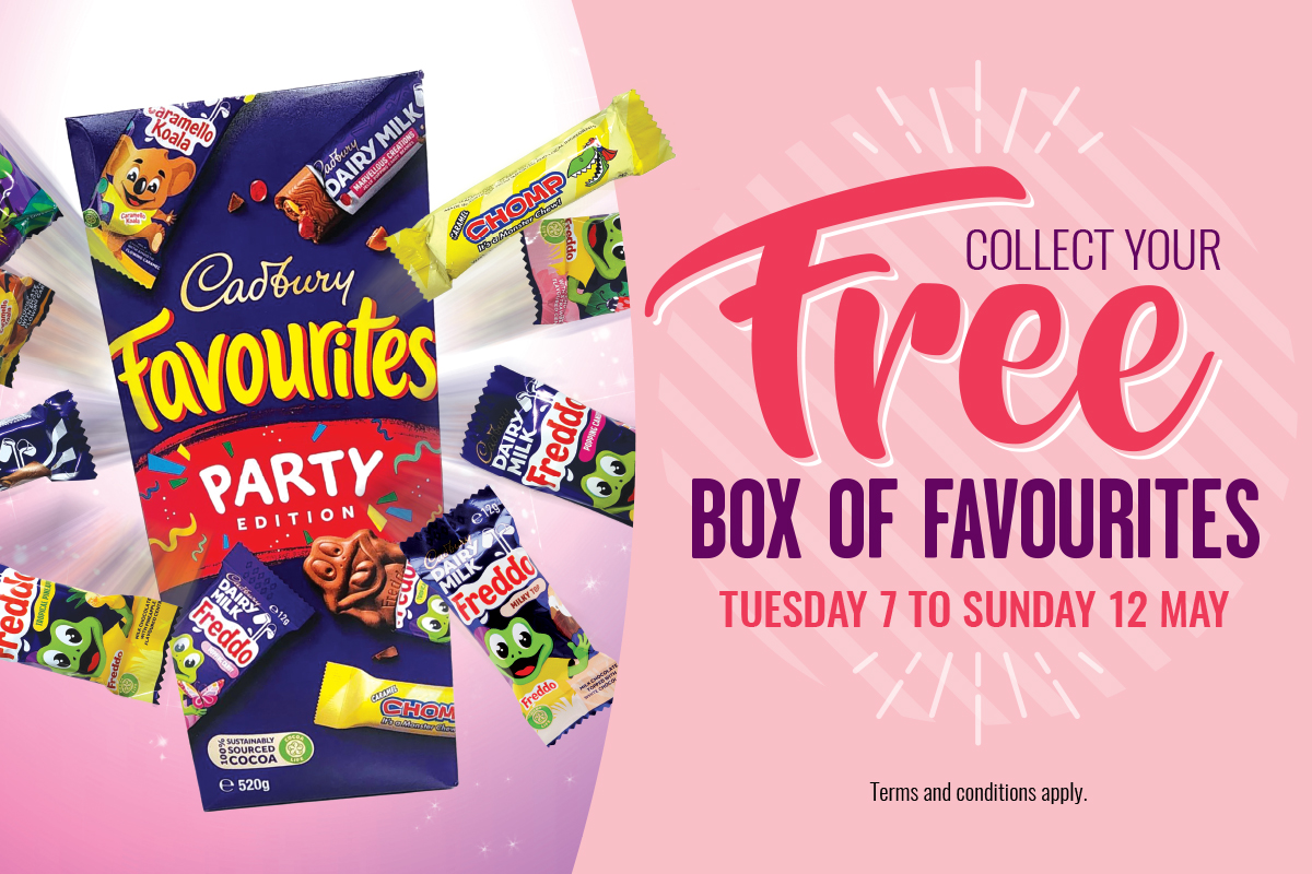 Shopping for Mum this Mother’s Day? Claim your FREE Cadbury Favourites!