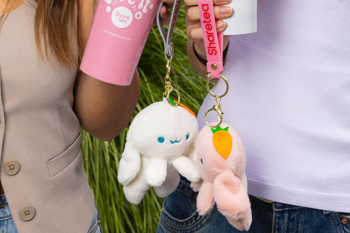 Sharetea giving away an adorable bunny keychain when you spend $30 or more in-store!