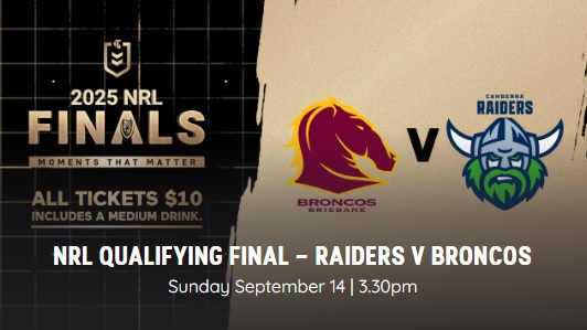 NRL Qualifying Final on the Big Screen!