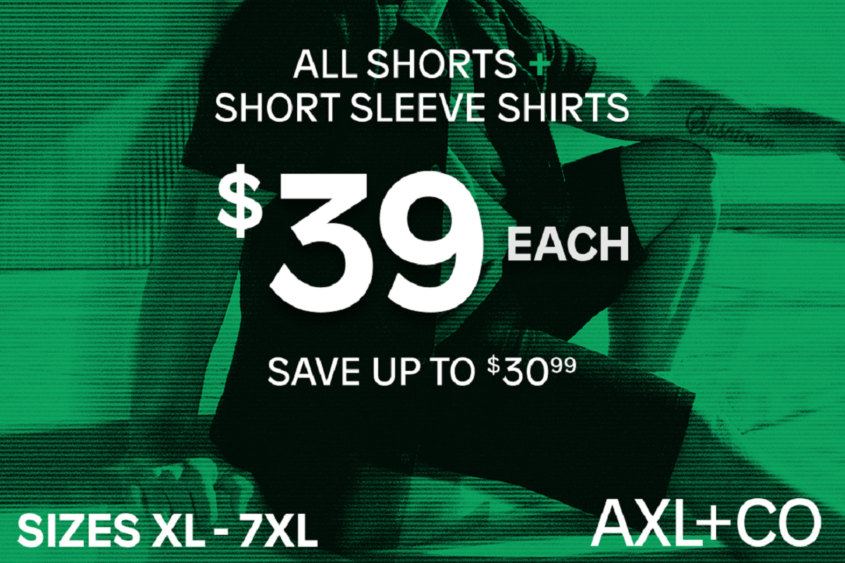 All Shorts & Short Sleeve Shirts $39 each. Save up to $30.99
