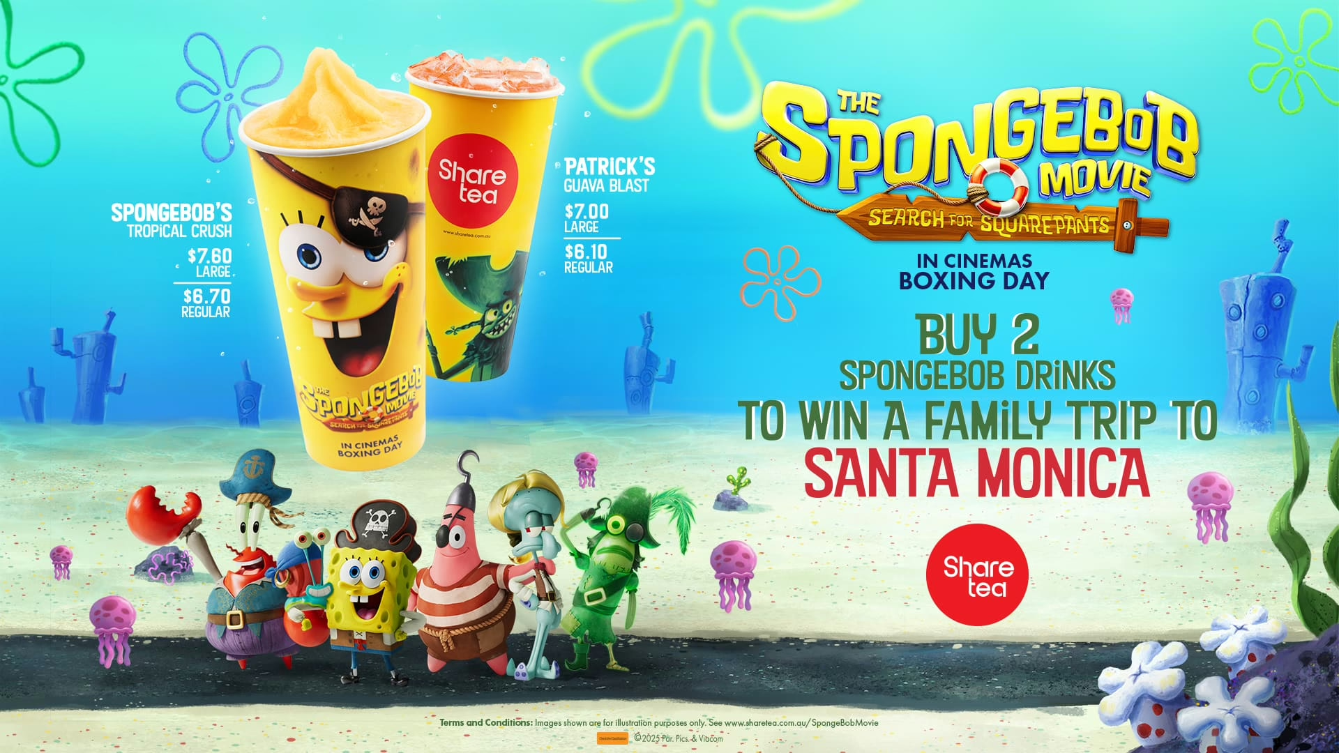 Dive Into Summer with Sharetea’s New SpongeBob Drinks!