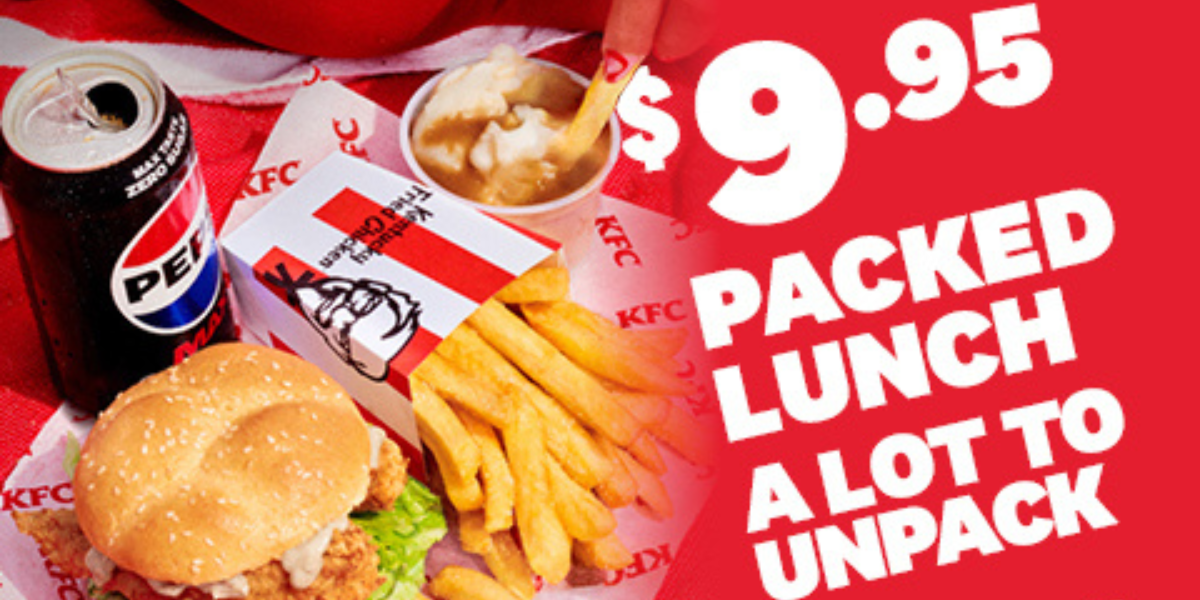 KFC $9.95 Packed Lunch