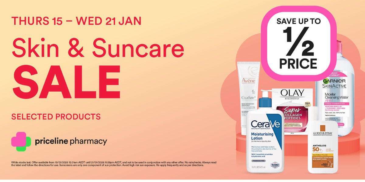 Priceline Pharmacy Skin & Suncare Sale