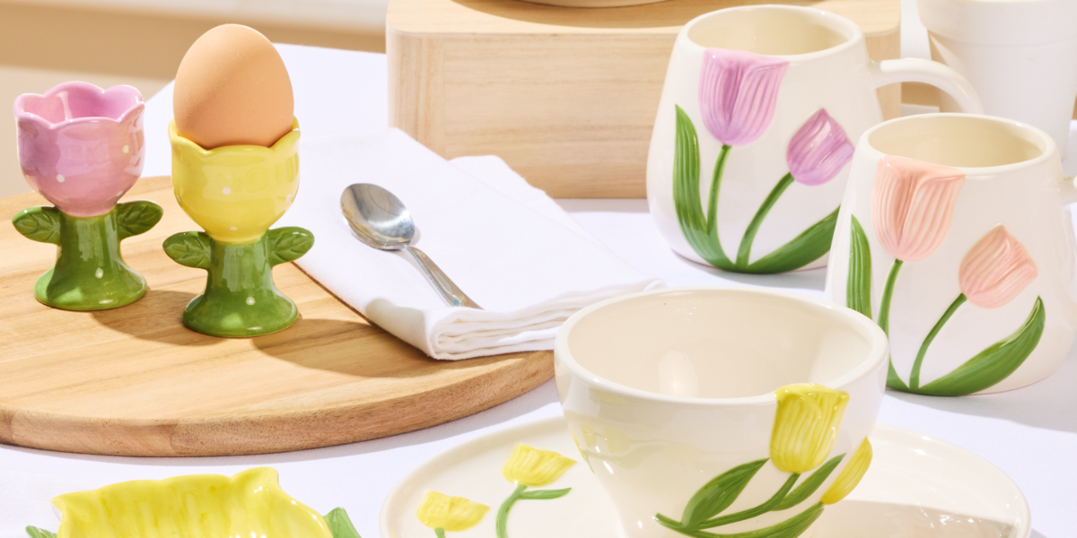 The Sweet Tulip tableware collection is now at The Reject Shop!