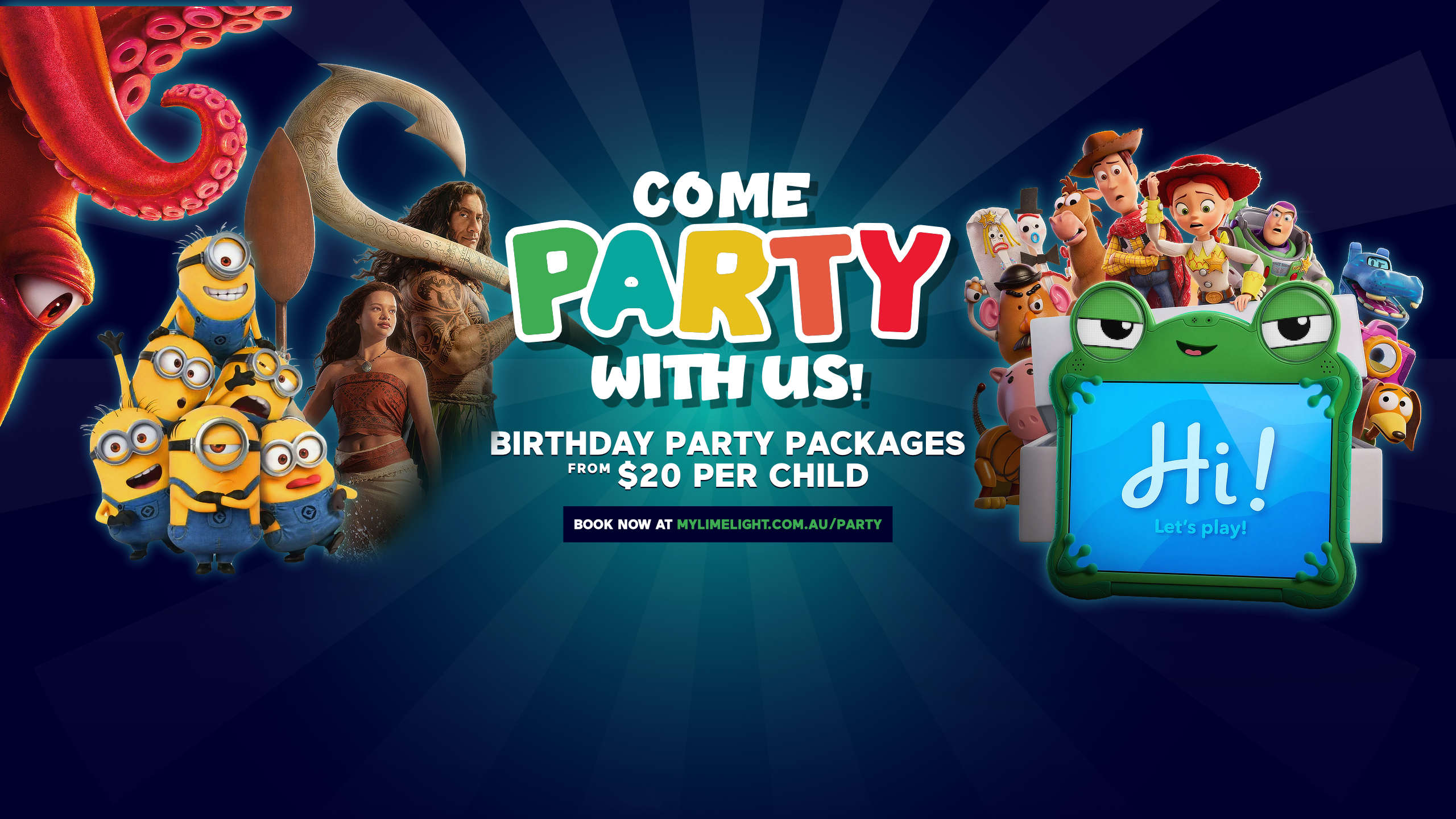 Celebrate their Birthday at Limelight Cinemas!