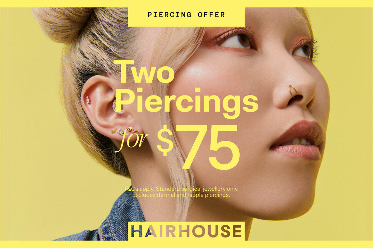 Two Piercings for $75