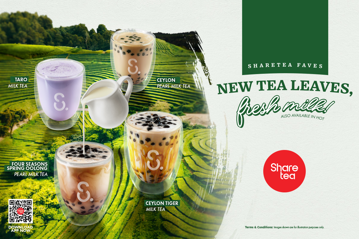 New Tea Leaves, Fresh Milk at Sharetea!