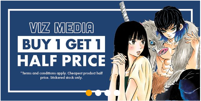Buy One Get One Half Price on Viz Media Manga