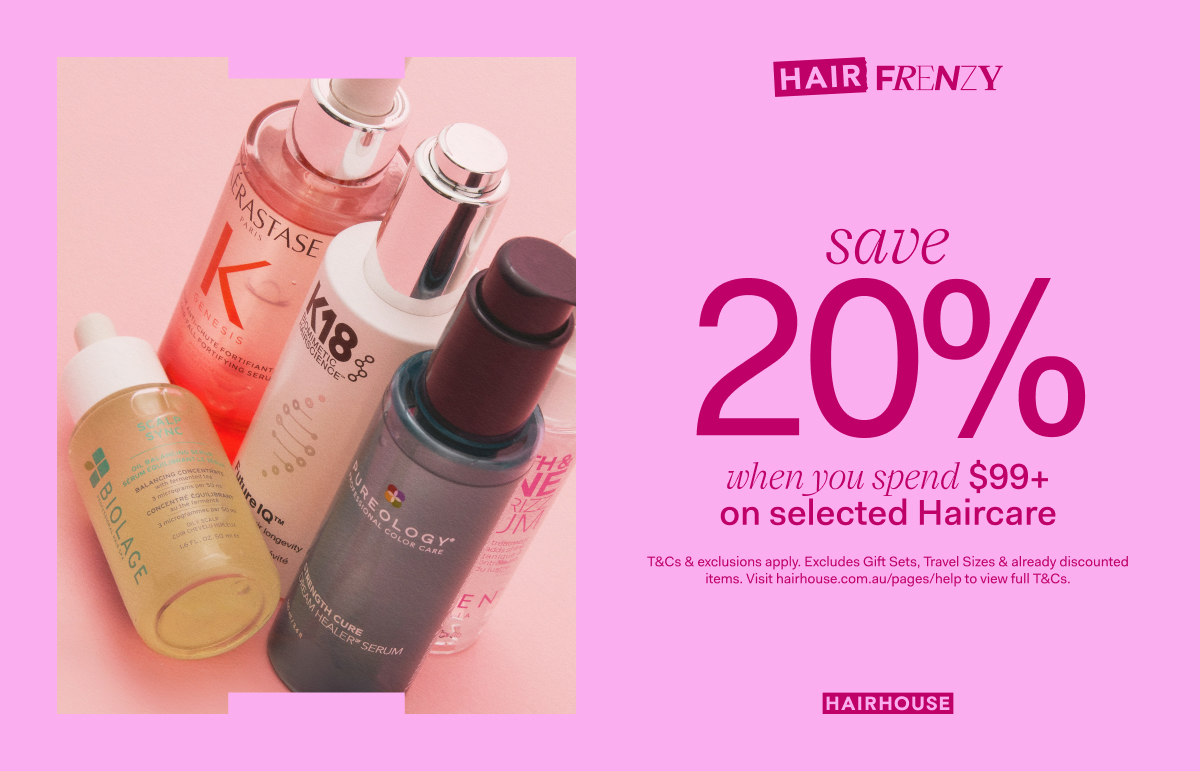 Hair Frenzy – Save 20% on Selected Haircare